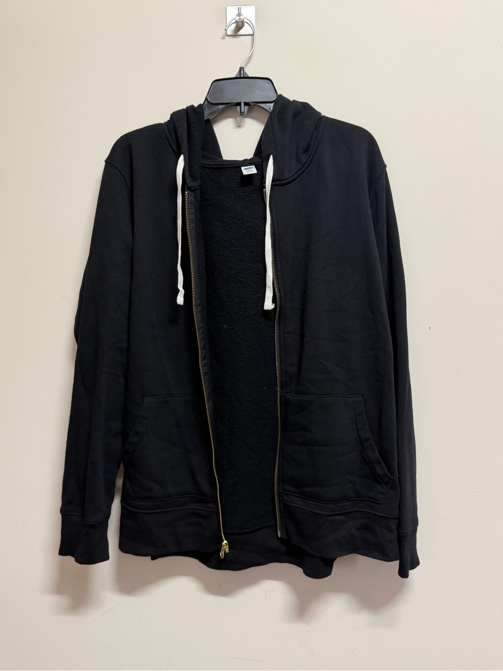 Old Navy Black Zip-Up Sherpa Hoodie Jacket